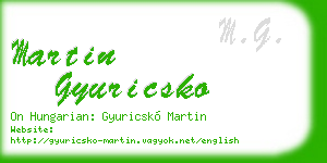 martin gyuricsko business card